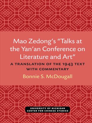 cover image of Mao Zedong's "Talks at the Yan'an Conference on Literature and Art"